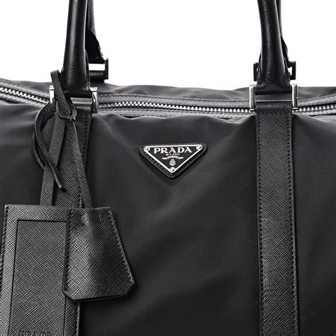 prada neoprene duffle black|Prada saffiano duffle bag.